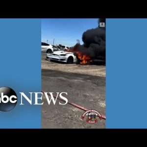 Tesla car sparks fire weeks after fracture