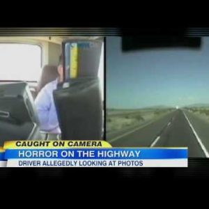 Dashcam Video: Truck Driver Allegedly Looking out at Cell phone at Time of Deadly Fracture