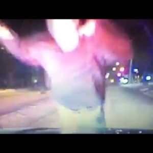 Dashcam Captures Man Belly Flopping Onto Cop Automobile After Charging Automobile
