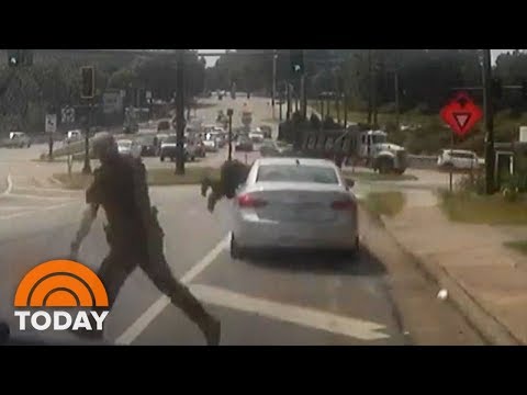 Speeding Car Drags Officer Onto Georgia Highway | TODAY