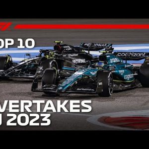 The Top 10 Overtakes of the 2023 F1 Season
