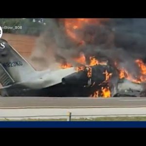 Plane crashes onto busy Florida freeway