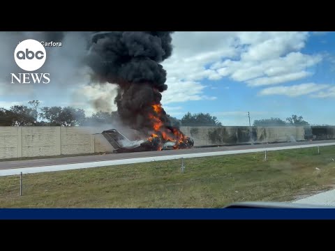 Fatal airplane wreck on I-75 in Florida